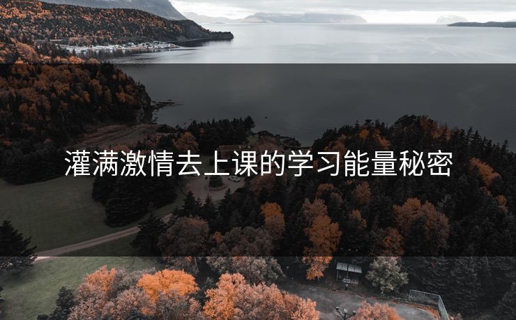 灌满激情去上课的学习能量秘密